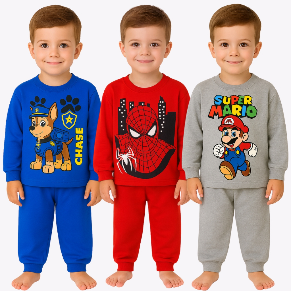 Conjunto De Moletom Infantil Gola Redonda