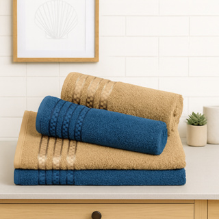 Kit Toalha 2 Banho + 2 Rosto em Oferta na Shopee