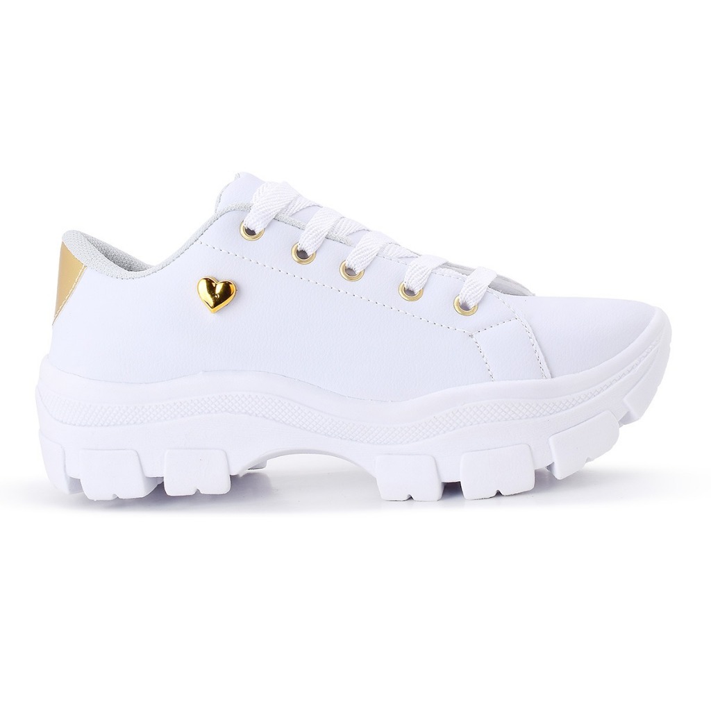 Tênis Feminino Plataforma Confortável Casual Sola Pintada Dia a Dia em Oferta na Shopee