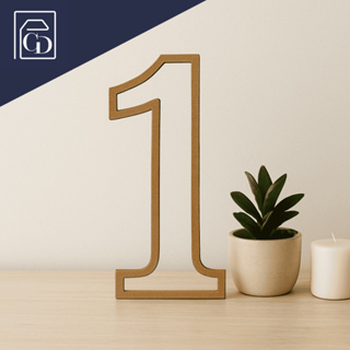 Número vasado com base em MDF 4mm decoração de festas em Oferta na Shopee