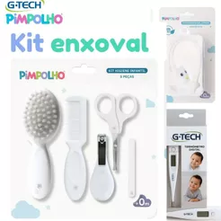 Kit Higiene para bebe 8 Peças Premium – Com Termômetro G-Tech + Aspirador Nasal c/ Estojo Pimpolho e G-tech
