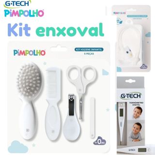Kit Higiene para bebe 8 Peças Premium  – Com Termômetro G-Tech + Aspirador Nasal c/ Estojo Pimpolho e G-tech em Oferta na Shopee