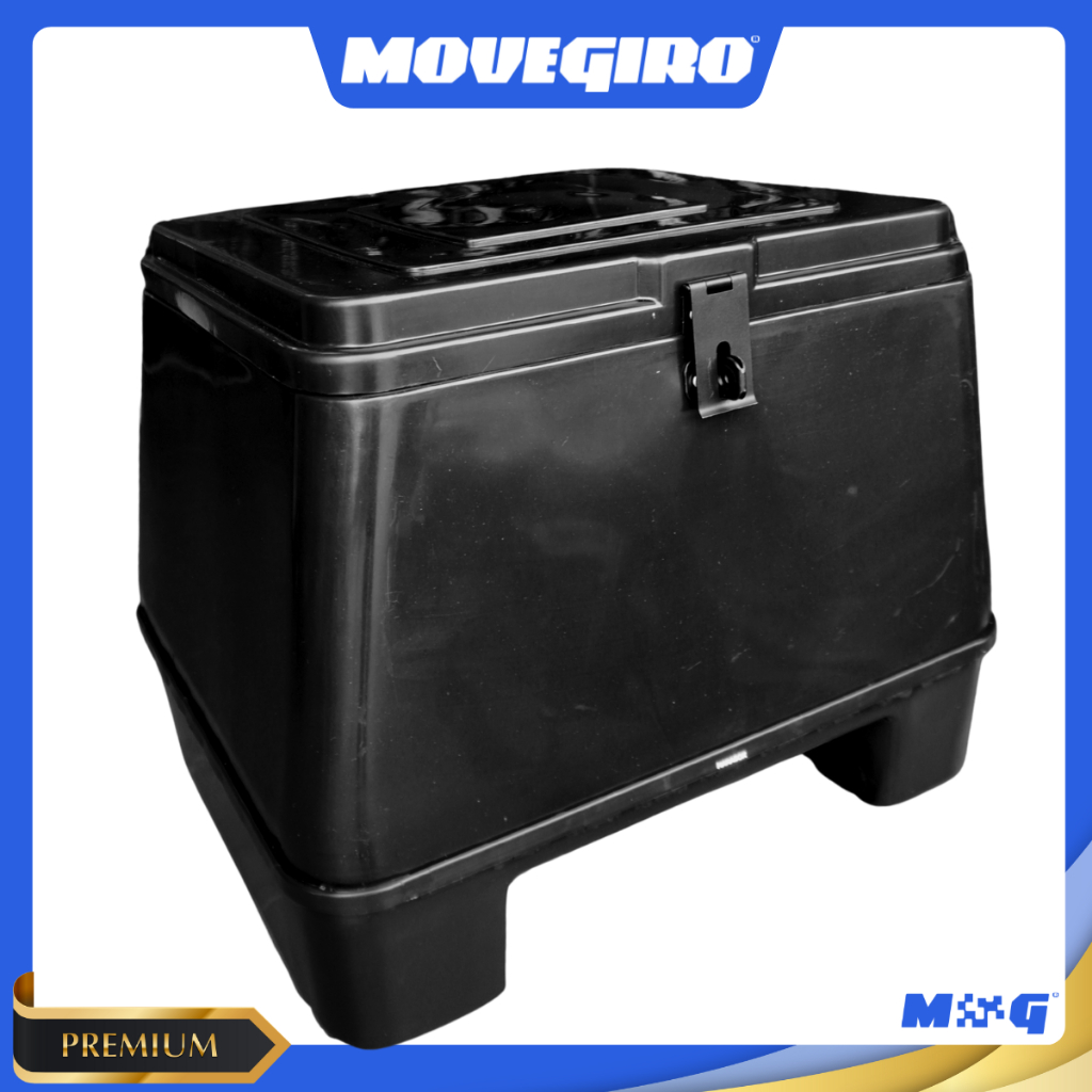 Baú 90 Litros Moto Nakabox MN3 Omega Motoboy Delivery Preto Entregas Delivery Motofrete Resistente