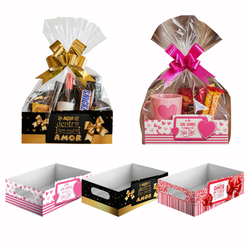 12 Cestas Caixote Pequena (21x11x6) Com Frases Carinhosas em Oferta na Shopee