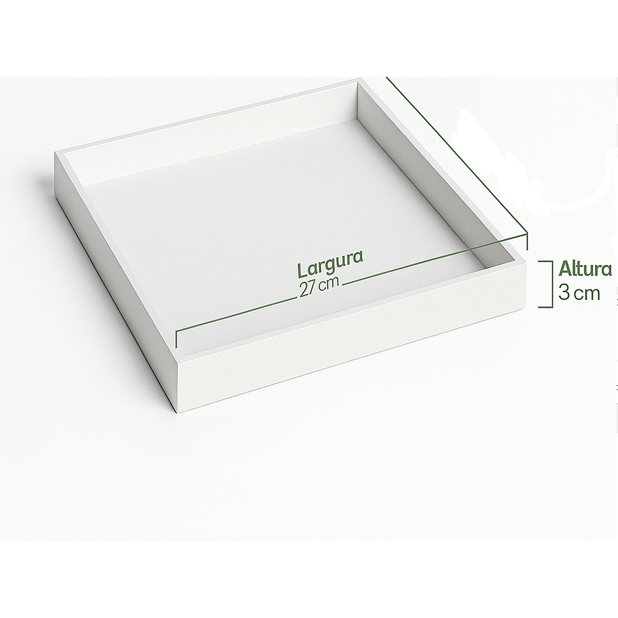 Bandeja em MDF branca