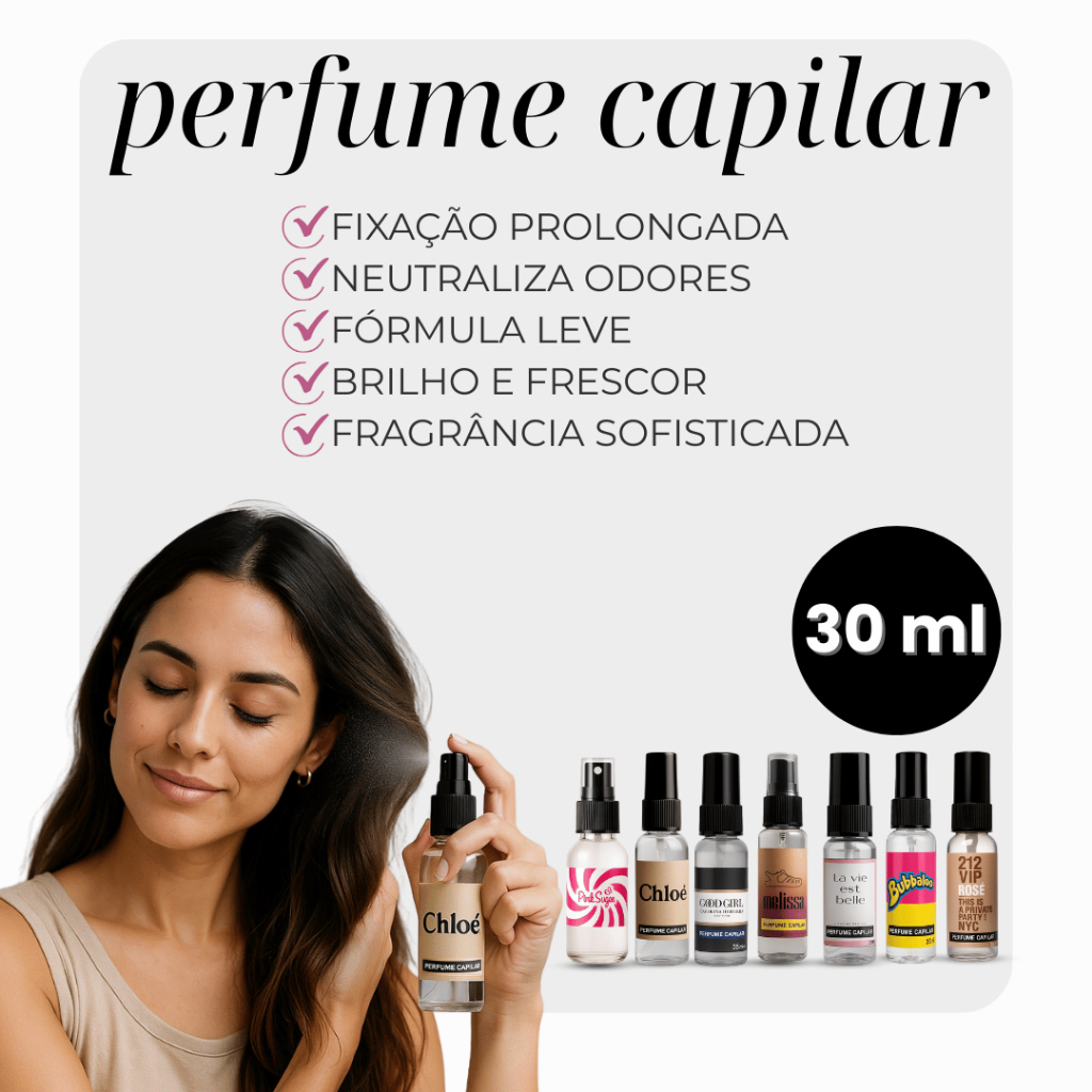 Perfume para cabelo 30ml perfume capilar (feminino, masculino) pink