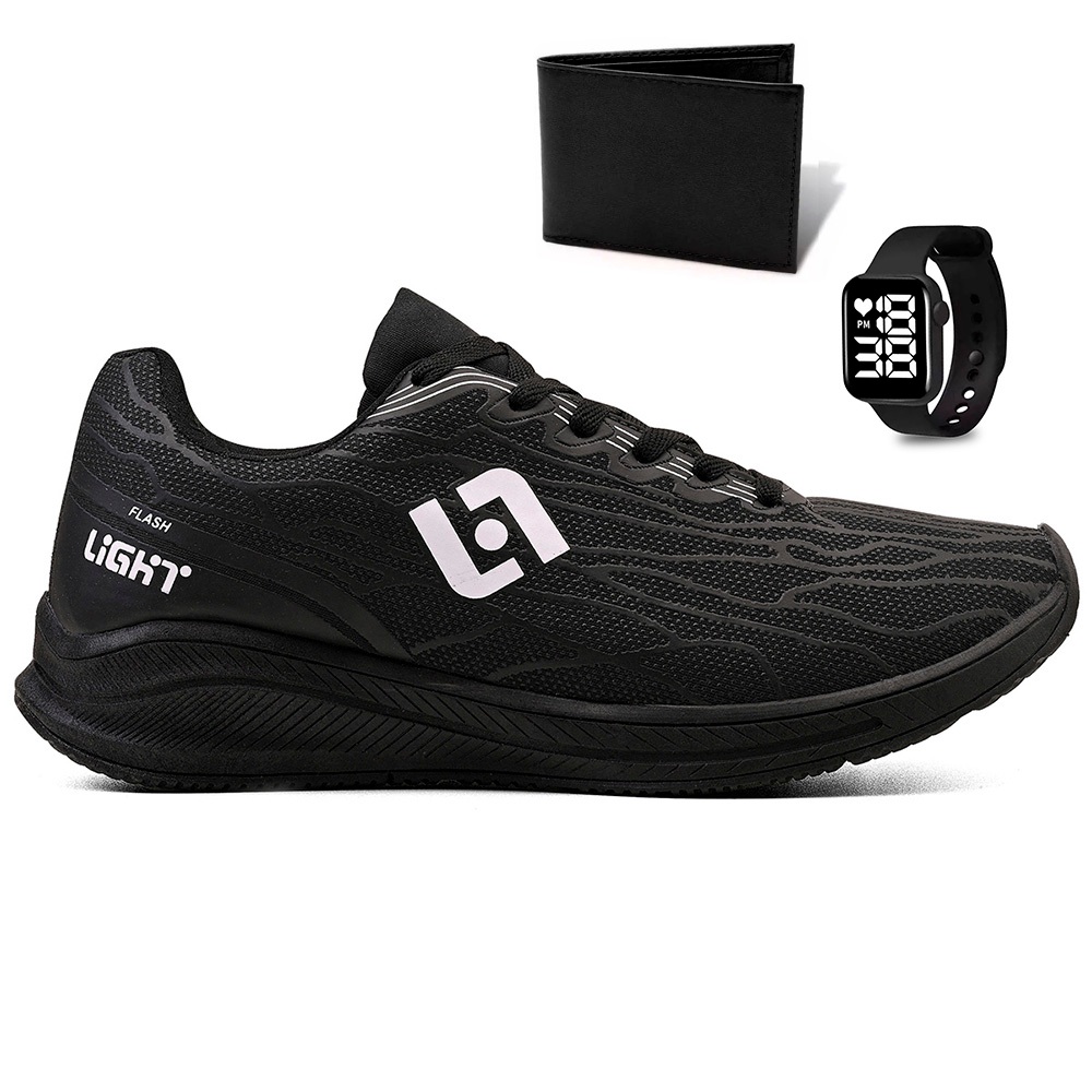 Kit Tenis Masculino Feminino Esportivo Academia Treino Caminhada + Carteira e Relogio em Oferta na Shopee