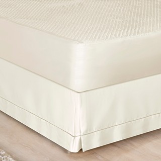 Saia Box 200 Fios Ponto Palito Saia Para Cama Box 80% Algodão 20% Poliéster