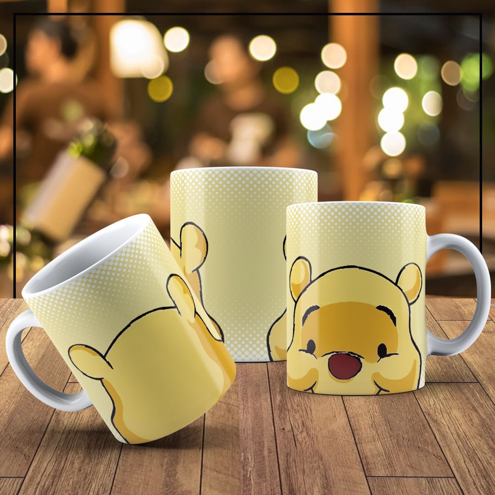 Caneca Infantil Plástico Ursinho Pooh , Copo Infantil, Caneca, Brinquedo Infantil, Produto Infantil