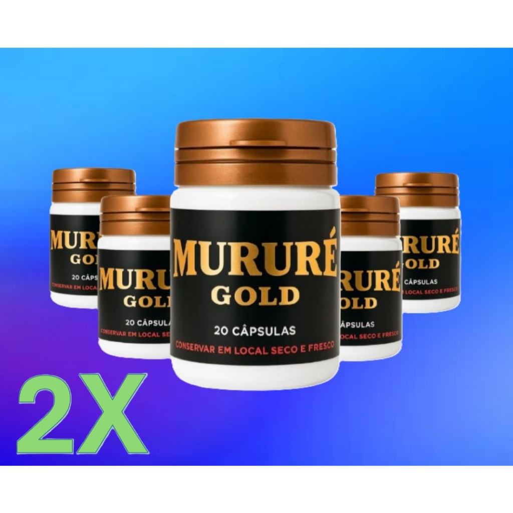 Mururé Gold 100% Natural Original kit 10 potes com 30 capulas.