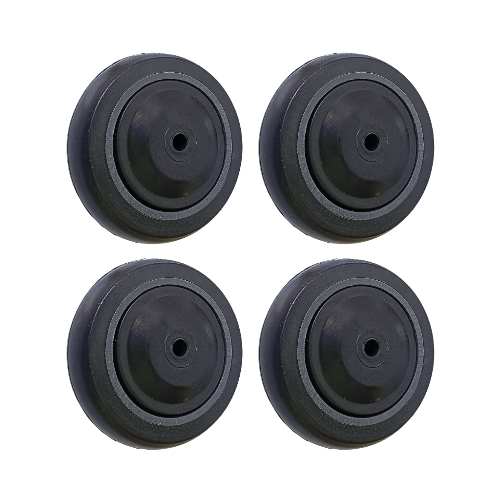 Kit 4 Roda PVC 412 Carrinho Supermercado Rodinha 4 Polegadas Rodízio Mercado Compra Condomínio