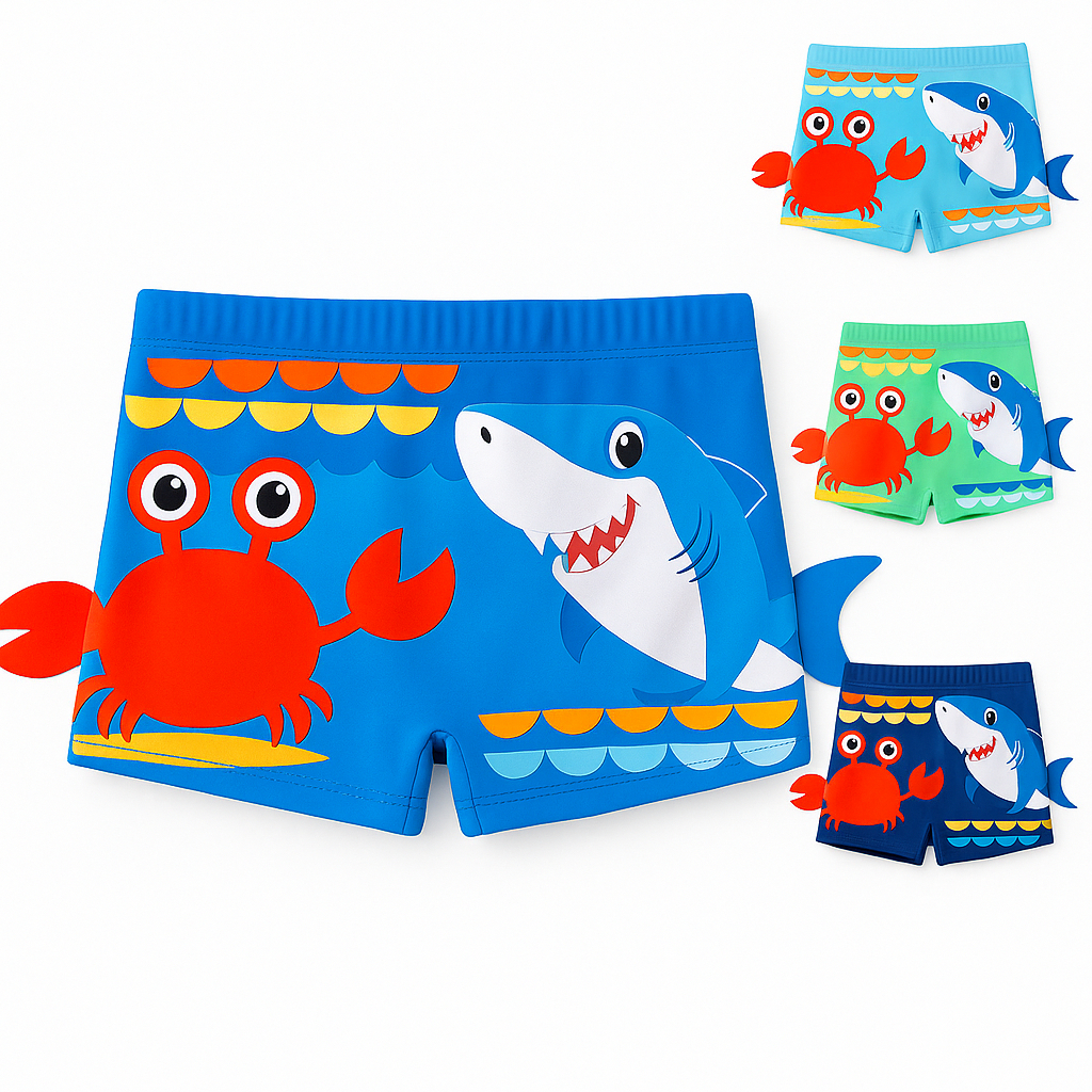 Sunga Infantil Bichinho Boxer Para Dias Ensolarados Com Máxima Proteção