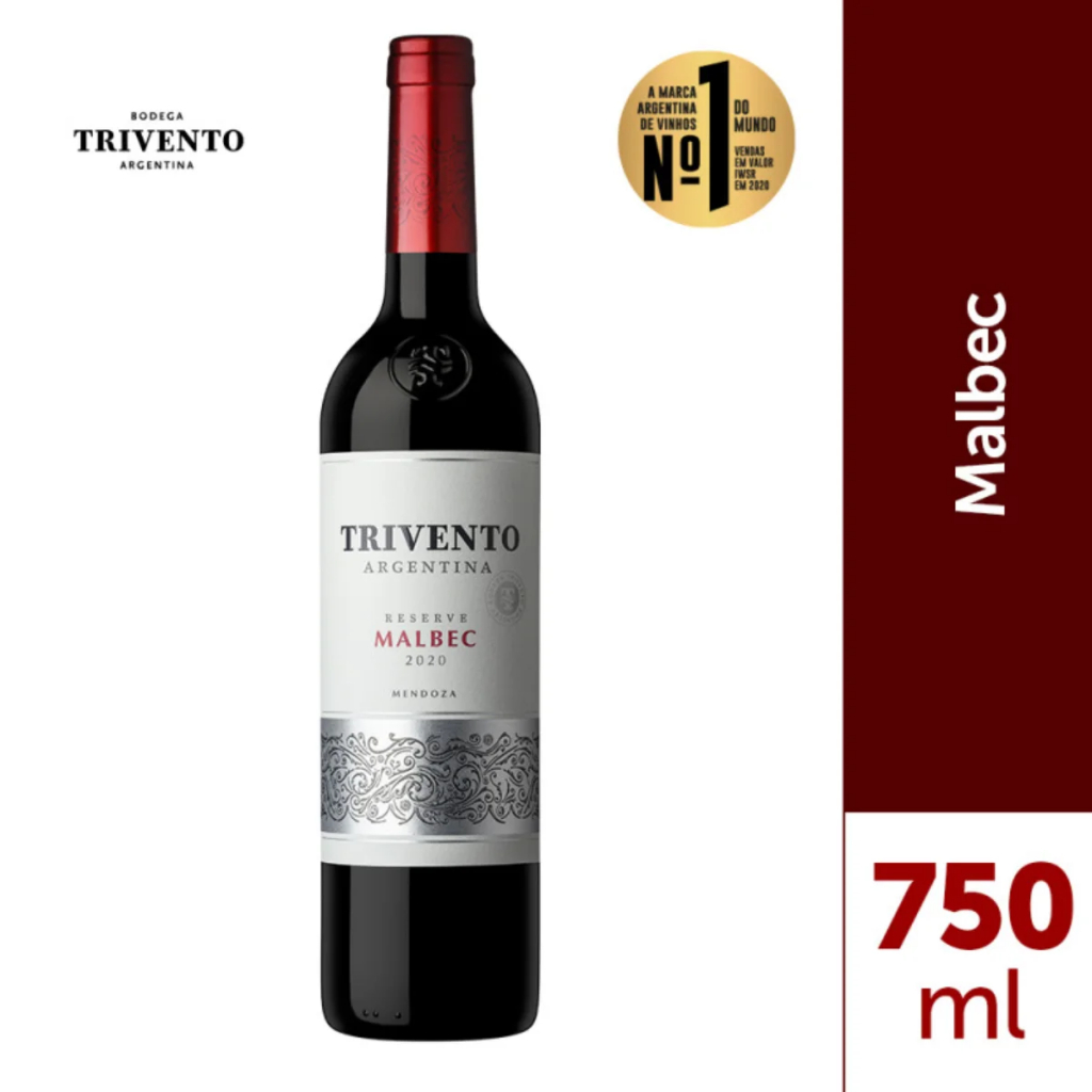 Vinho Tinto Seco Argentino Trivento Malbec 750ML