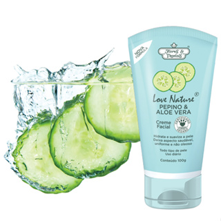 Creme Facial Pepino e Aloe Vera 100g Flores & Vegetais em Oferta na Shopee