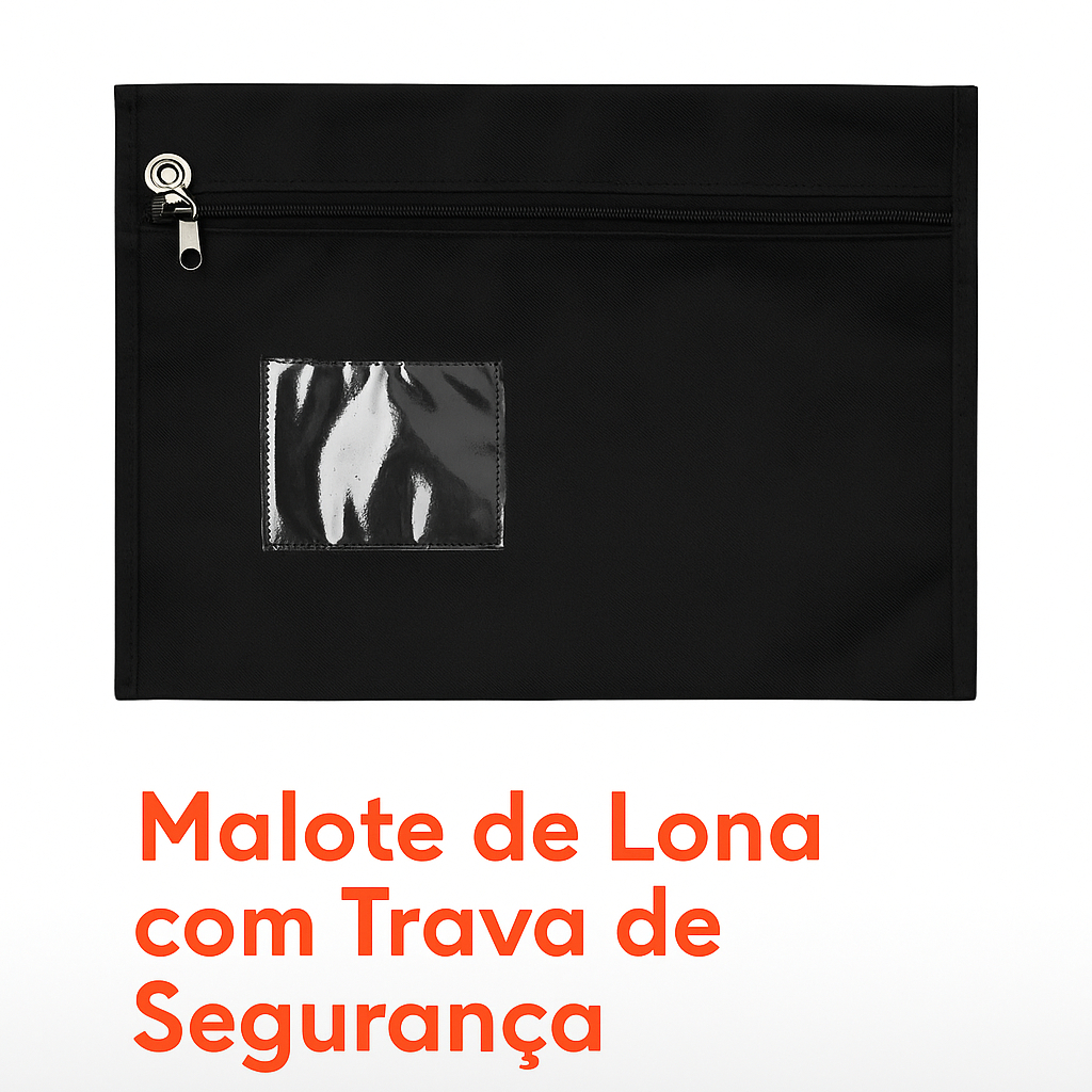 Malote de lona com trava de segurança Pasta Documentos Escritório | Vários tamanhos em Oferta na Shopee