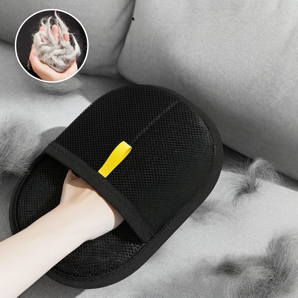 Luva Removedora de Pelos Eletrostática Prática - Removedor de Pelos Pet Fácil e Rápido Reutilizável