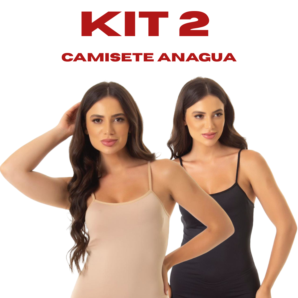 Kit Com 2 Blusa Regata Básica Feminina Segunda Pele Blusinha Microfibra Modeladora Anágua Alcinha Regatinha em Oferta na Shopee