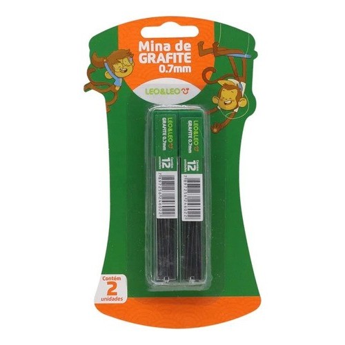 Grafite Hb 0.7mm 24 Minas - Blister Com 2 Tubos - Leo E Leo