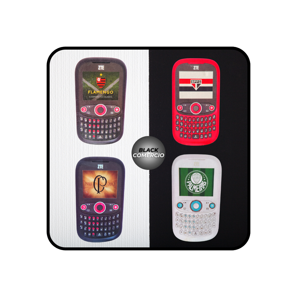 Kit Celular ZTE Personalizado de Time - Novo lacrado 100% Original - Nf-e