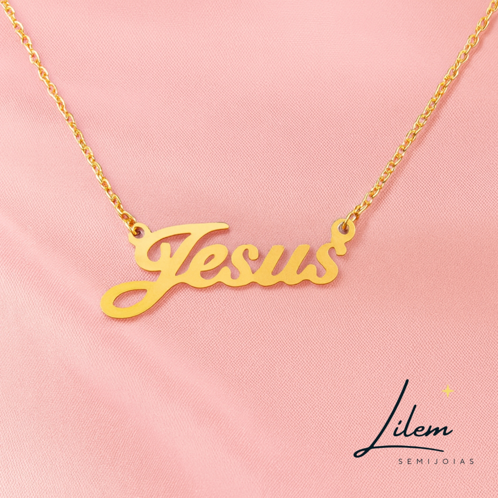Colar Jesus Banhado a Ouro 18k - Lilem Semijoias - Joias Religiosas em Oferta na Shopee
