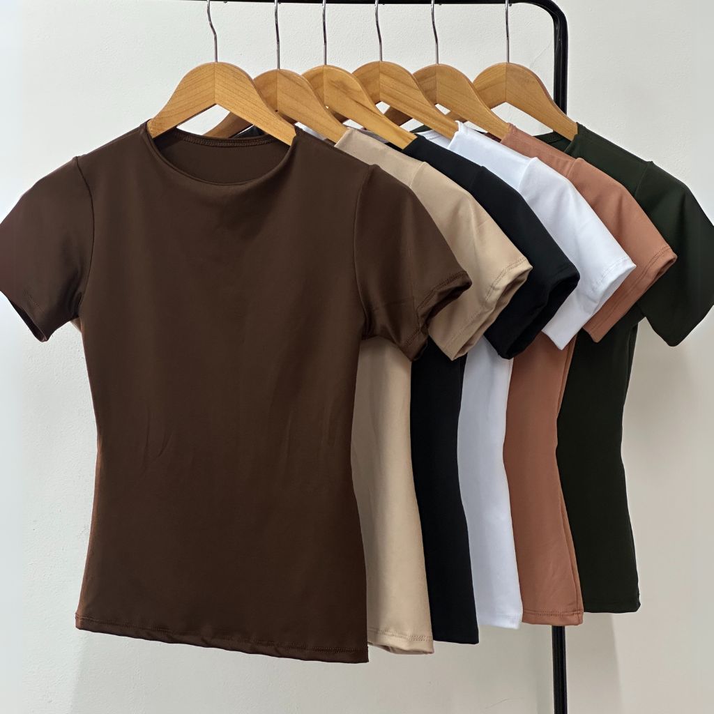 Kit 3 Blusa academia dia a dia básica suplex manguinha