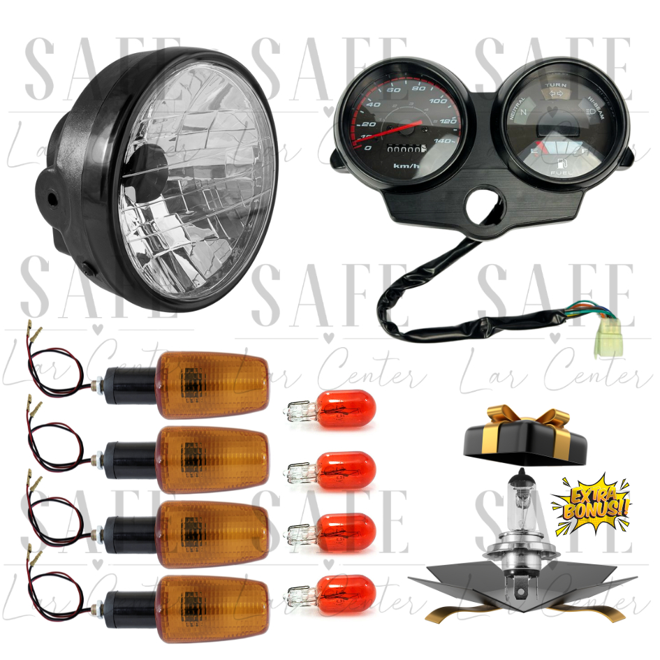 Combo Da Titan KS-ES / Fan 125 Acompanha Farol Completo / Painel Completo / 4 Piscas Seta Universal em Oferta na Shopee