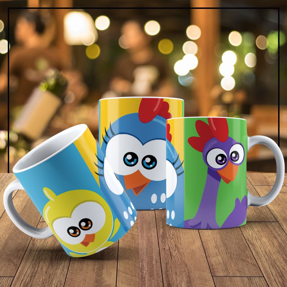 Caneca Infantil Plástico Galinha Pintadinha, Copo Infantil, Caneca, Brinquedo Infantil, Produto Infantil
