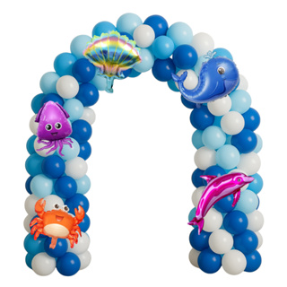 Kit Balões Fundo do Mar 6,5 Pol Festa Aniversário Infantil Bexigas Oceano Decoração Painel Arco em Oferta na Shopee