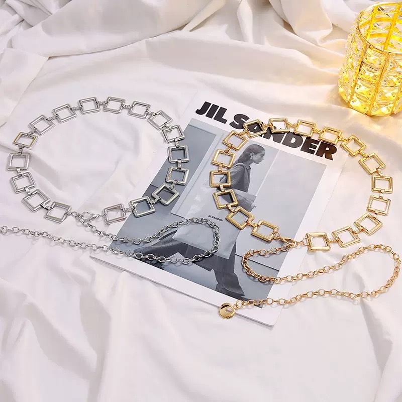 Cintos Corrente Feminino Metal Fashion Blogueiras Moda Feminina Balada Festa 2024 Verão em Oferta na Shopee