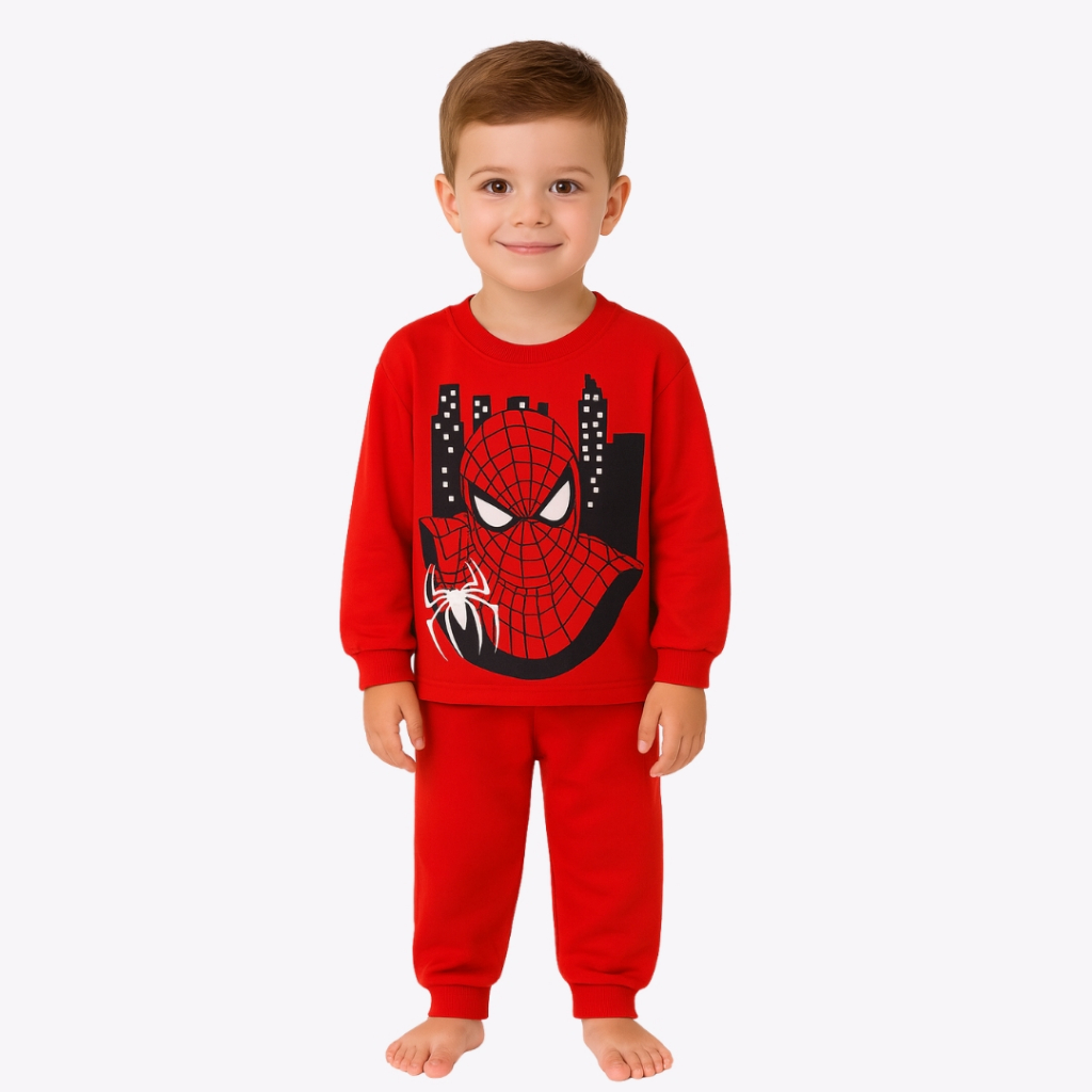 Conjunto moletom infantil masculino gola redonda flanelado