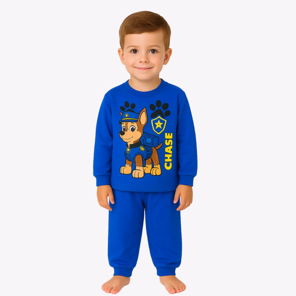 Conjunto moletom infantil masculino gola redonda flanelado