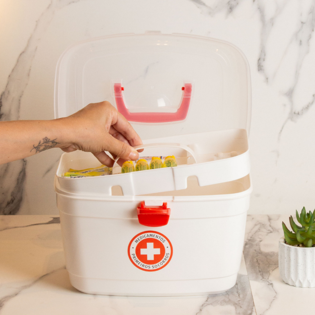 Maleta Organizadora Primeiros Socorros Utilidades domestica Porta Remedios Medicamentos Grande
