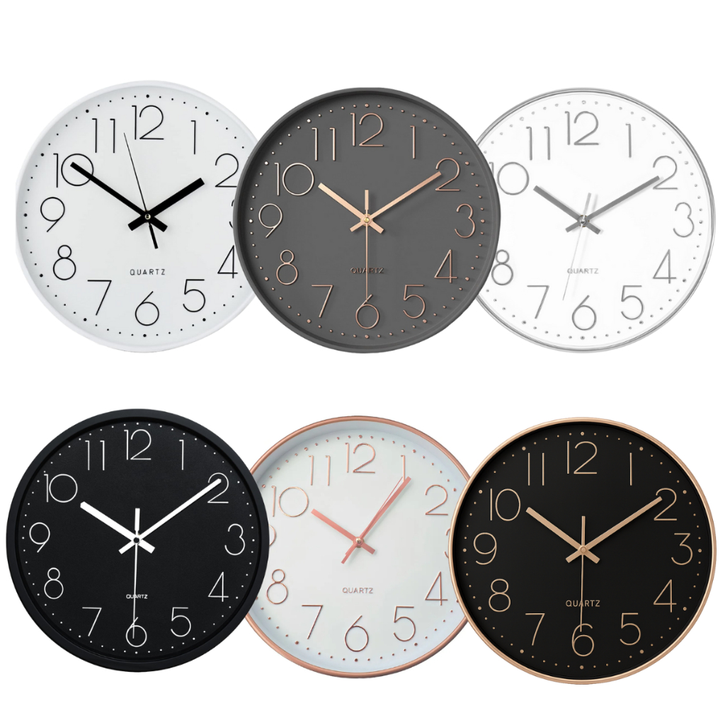 Relógio de Parede 30cm Silencioso Moderno Decorativo Quarto Sala Escritório Cozinha
