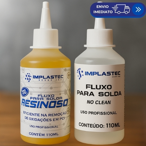 Fluxo de Solda Profissional Implastec – Resinoso com Breu + Líquido No Clean 110ml Eletrônica em Oferta na Shopee
