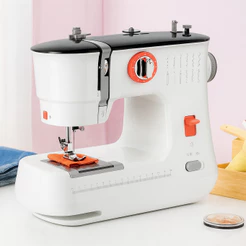 Mini Maquina de Custura Portatil Com Pedal minimaquina de Costura Bivolt 12 Pontos Caseira
