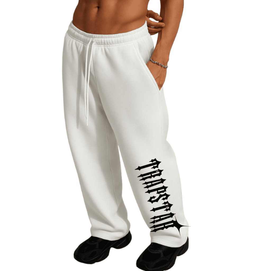 Moletom Calça Larga Urban Style Wide Leg Flanelada Premium Tendência Hip Hop Modelo Trapstar