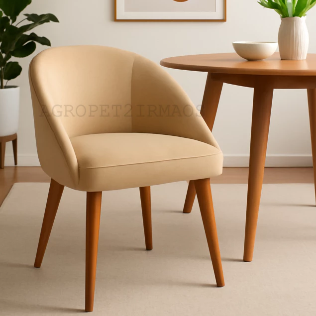 Kit 2 Cadeiras Decorativas Poltrona Lua para Sala — foto 4