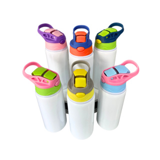 1/2/3/4 Garrafa Infantil Alumínio 600ml para Sublimação | Tampa Automática | Diversas Cores + Caixinha Individual em Oferta na Shopee