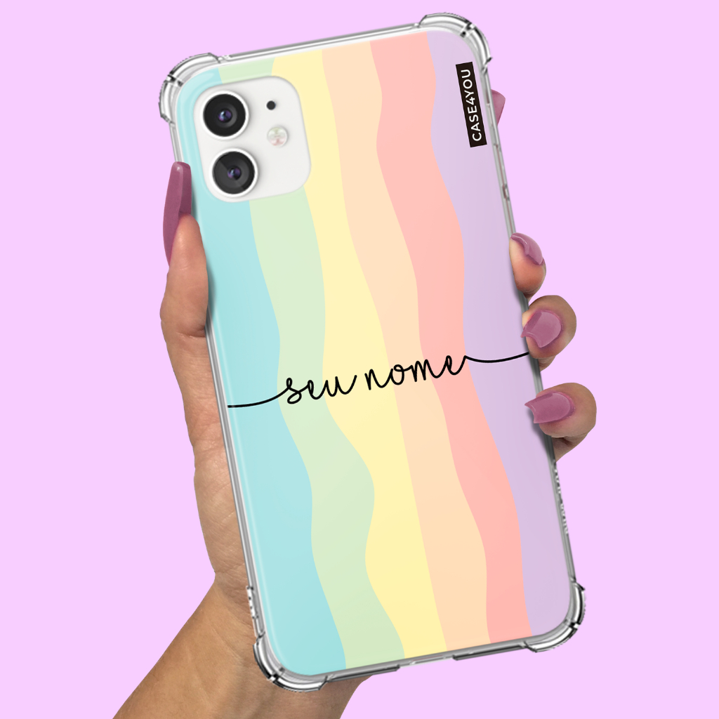 Capa Capinha para Samsung Galaxy A01 A02 A03 A03s A03 Core A04 A04s A04e A05 A05s A06 A07 Personalizada Arco-irís 9