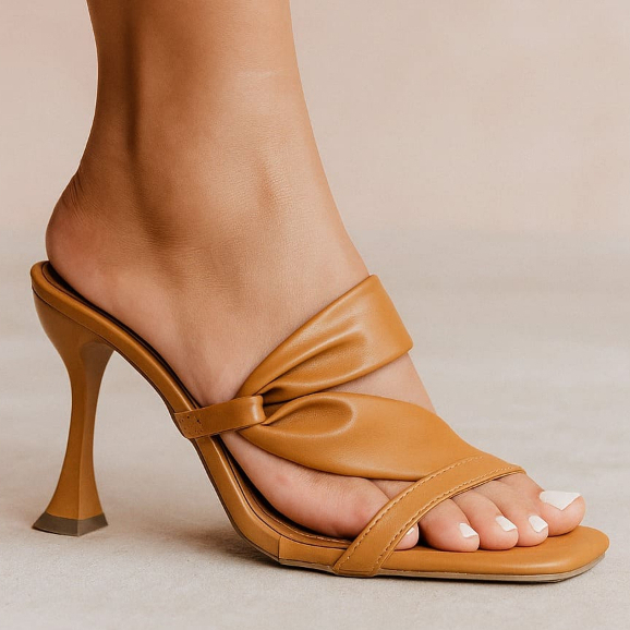 Tamanco Salto Alto Fino Mozione Sapato Feminino Confort em Oferta na Shopee