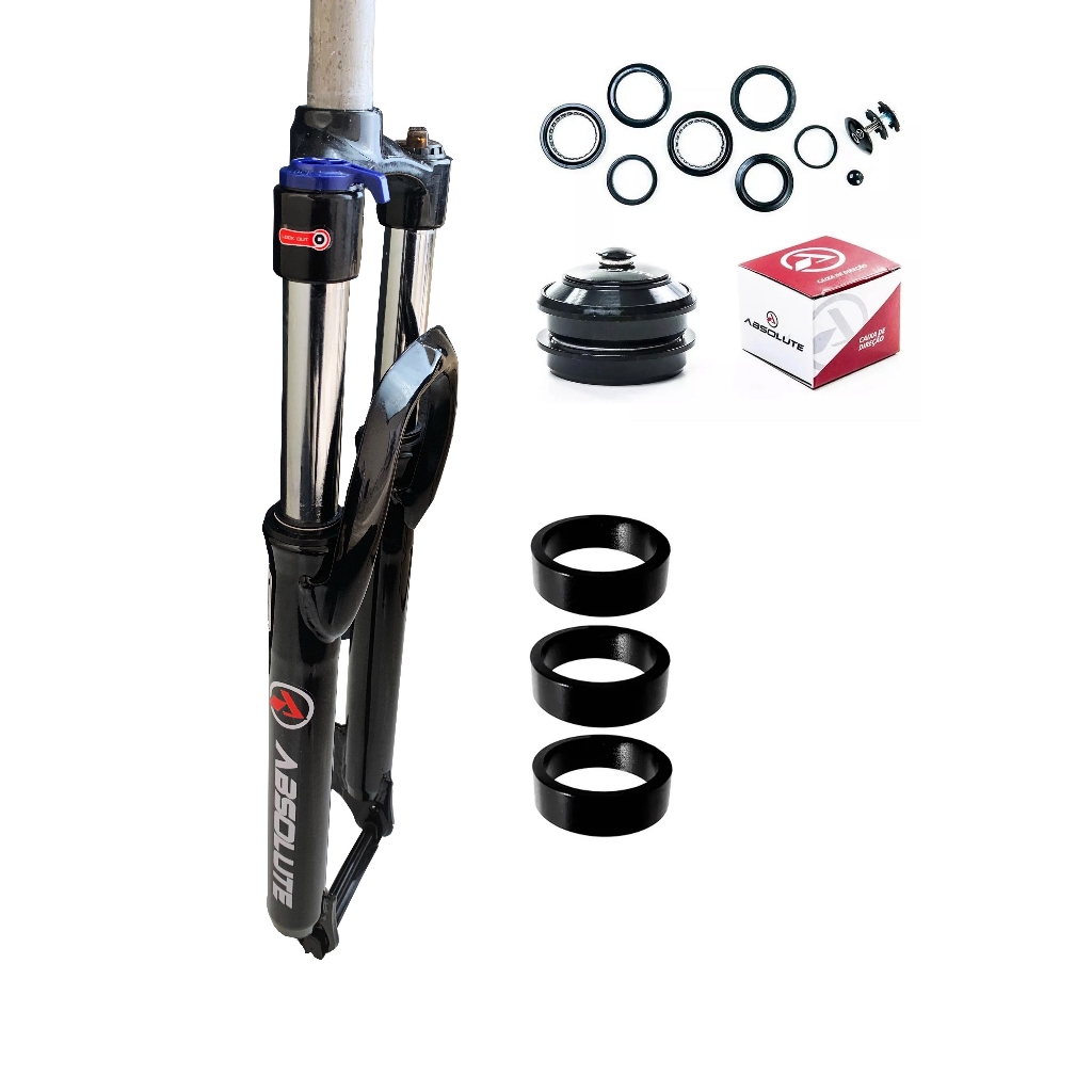 Suspensao Garfo Absolute Trava Ombro Aro29+direcao+espacador