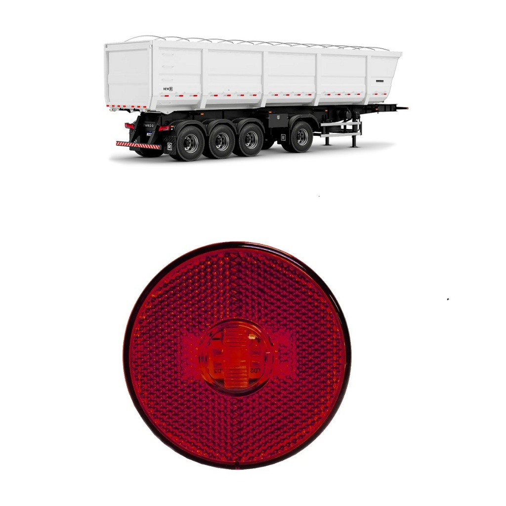 Lanterna LED Lateral Carreta Randon 65mm Vermelha - Sem Suporte  (L30113VM) em Oferta na Shopee