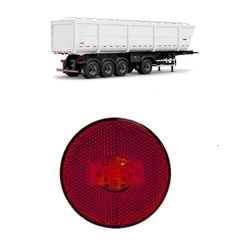 Lanterna LED Lateral Carreta Randon 65mm Vermelha - Sem Suporte (L30113VM)