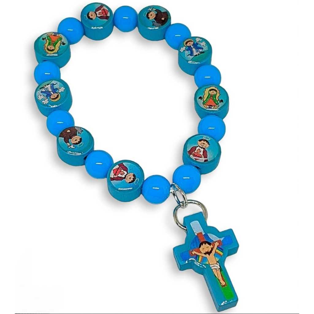 Pulseira Terço Infantil Catequese Católico Crianças Religião