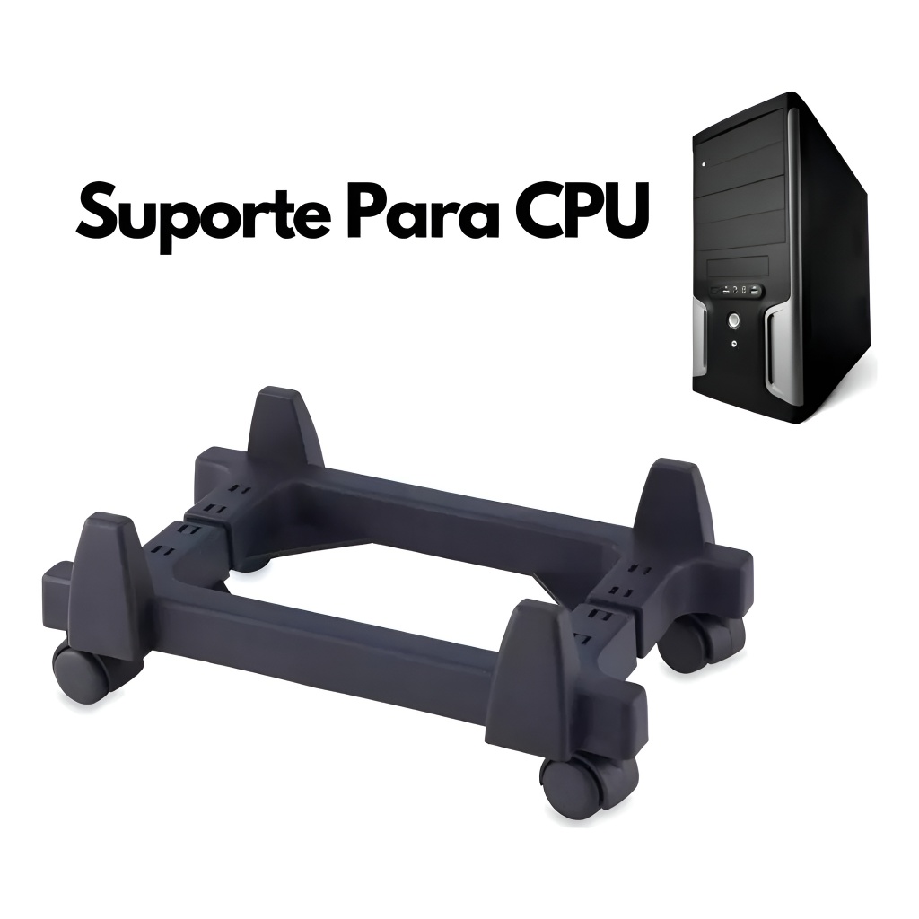 Carrinho Suporte Para Cpu Computador E No Break Com Rodinhas Force Line