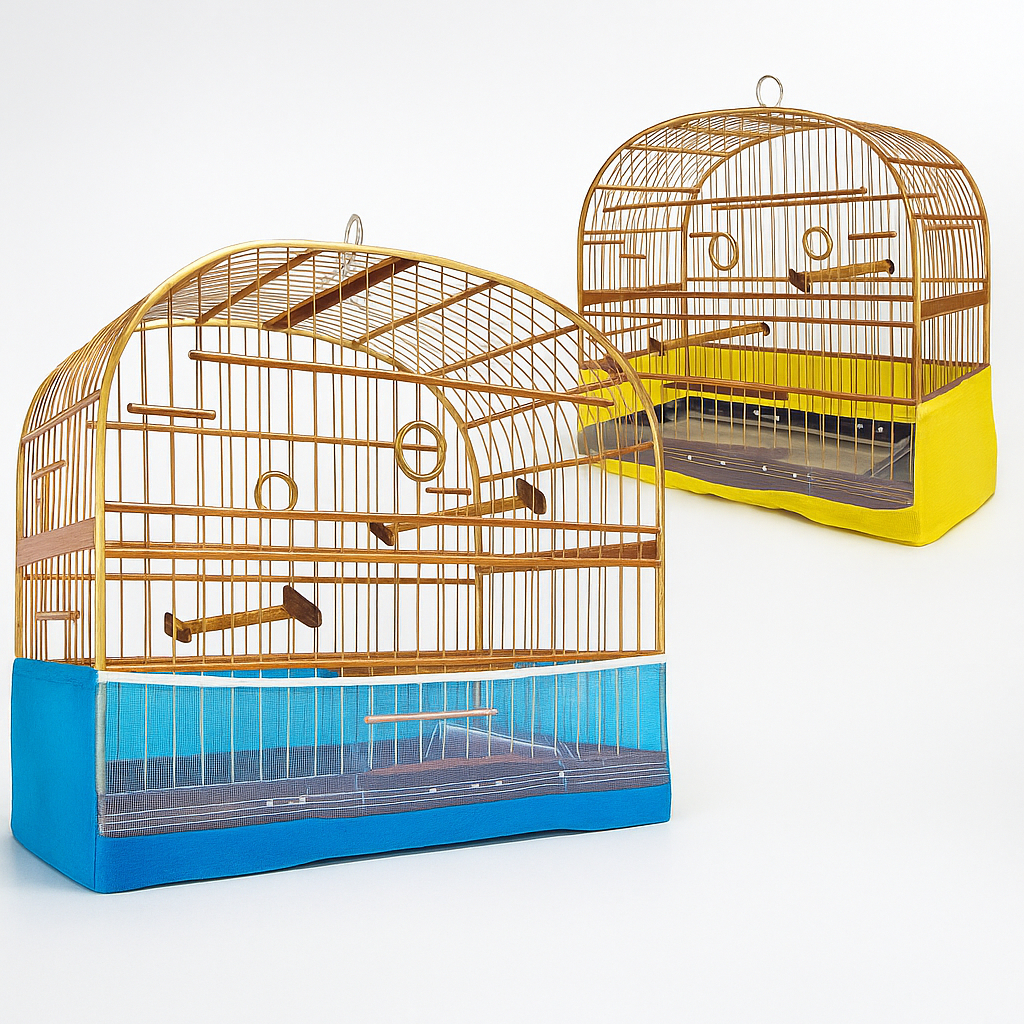 Capa de Gaiola em tnt com tela frontal – 6 unidades (verde, amarela e azul) em Oferta na Shopee