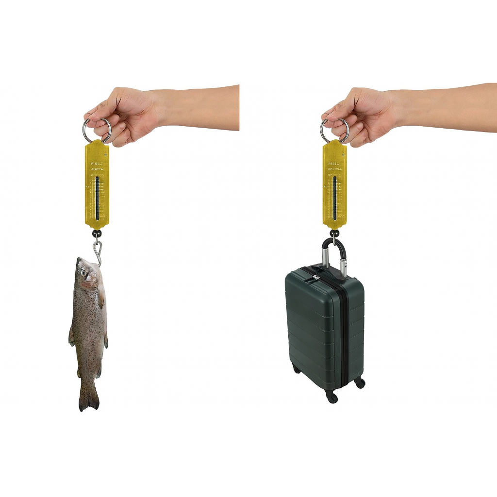 Balança De Aço Pesca Mala Feira com Gancho Peso Máximo 25 KG