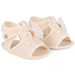 Sandália Infantil Bebê Menina Batizado Laço Renda Pérolas Strass Confortável Macia Elegante Festa em Oferta na Shopee