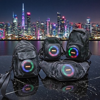 Bag - Bolsa de Ombro Integrada c Caixa de Som Bluetooth 3 Versões LED e Alto-falante Multifuncional em Oferta na Shopee