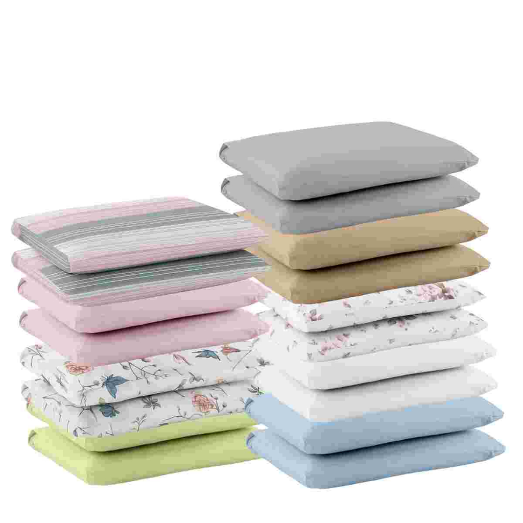 Fronha 100% Algodão Percal 200 Fios Cores Lindas Suaves Toque Macio Lisas Estampadas Confortavel em Oferta na Shopee